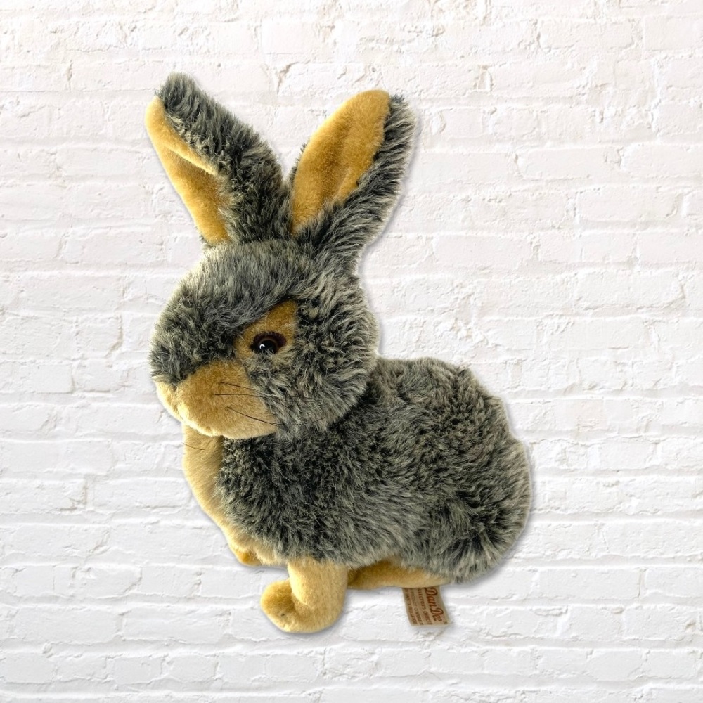 Dan Dee Gray Brown Realistic Rabbit Bunny Plush